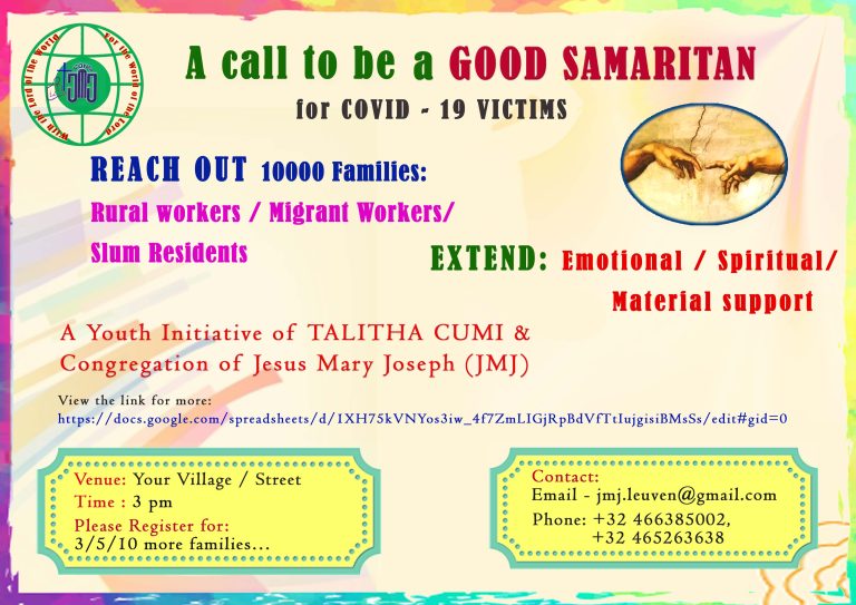  A call to be a Good Samaritan - COVID - 19 Responses by Sisters of JMJ